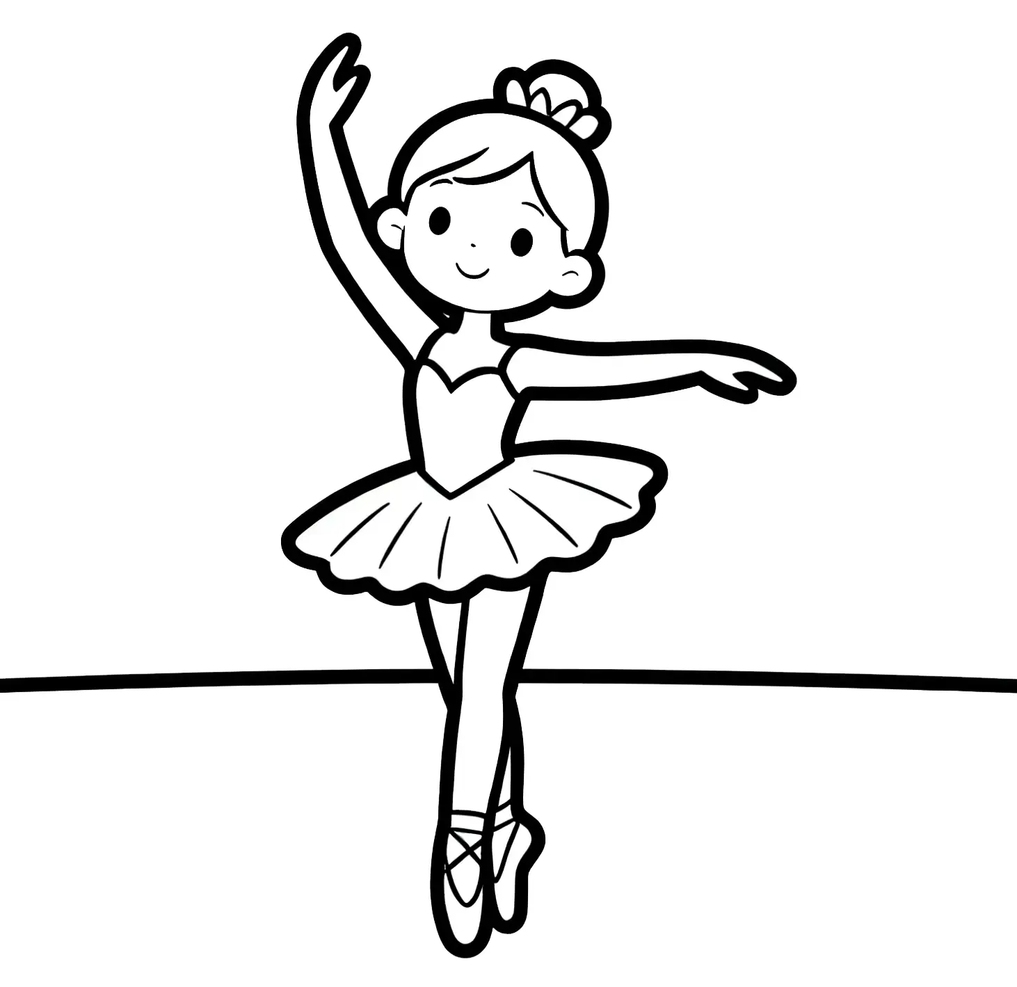 Adorable Ballerina Recital Coloring Page